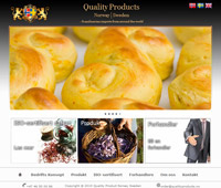 Webpage template made for www.qualityproducts.se